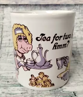 RARE Miss Piggy Ceramic Mug (1980) Kiln Craft  Tea For Two Hmm?  Muppet Show #2 • $25.99