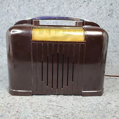 Packard Bell Tube Radio Model 551 Stationized AM Bakelite Tabletop Vintage Works • $195