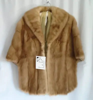 KISTORIA FURS Mink Stole Large Wrap Cape Collared  VTG Mint With Tags • $265