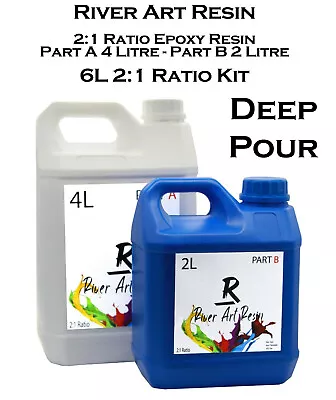 6L 2:1 Ratio Epoxy Resin River Art Resin Deep Pour 2-3cm Ultra-Clear Casting • $149.95
