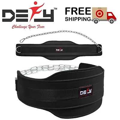 DEFY Weight Lifting Neoprene Dipping Belt Exercise Fitness Gym Body Building New • $15.99