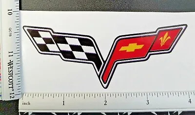 C-6 Corvette Flags Vinyl Decal Sticker 4266 • $6.19