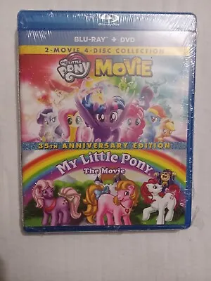My Little Pony: 35th Anniversary Edition 2 Movie 4 Disc Blu Ray DVD NEW SEALED • $20.13