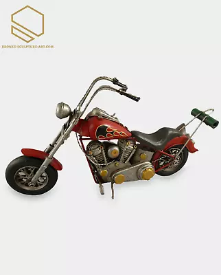 Motorcycle Easy Rider Red Metal Model • $232.99