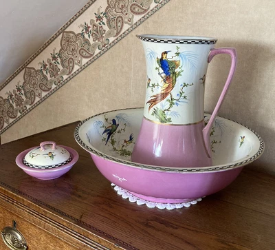£20 • Buy Victorian Ceramic Jug, Bowl And Soap Dish Wash Stand Set