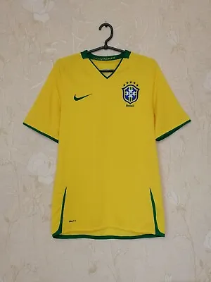 $40 • Buy Brazil National Team 2008 - 2010 Home Football Shirt Jersey Nike Size M