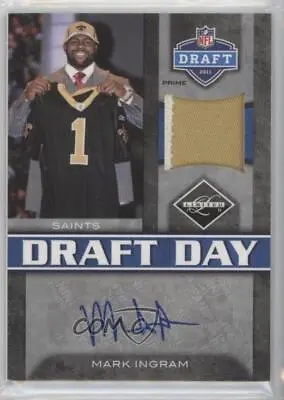 2011 Panini Limited Jerseys Prime Signatures /15 Mark Ingram #13 Rookie Auto RC • $175.27