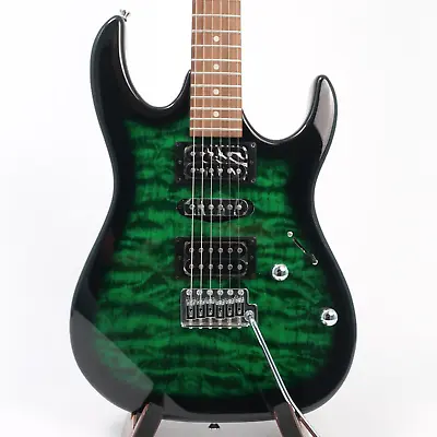 Ibanez GRX70QATEB Gio Quilted Electric Guitar - Trans Emerald Green • $199.99