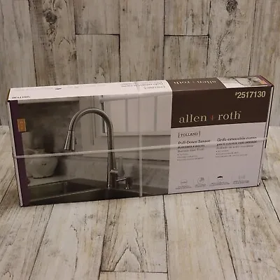 Allen + Roth Tolland Stainless Steel Deck-Mount Pull-down Sensor Kitchen Faucet • $47.99