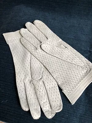 VTG New Hansen Lightweight Gray LeatheWomen’s Driving Gloves 9”Length Size 7 1/2 • $8.30