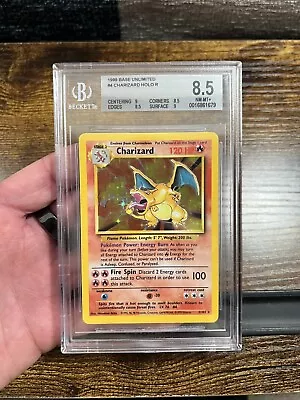 NM/MT+ Pokémon TCG Charizard Base Set 4/102 Holo BGS Near Mint SUBGRADES • $1