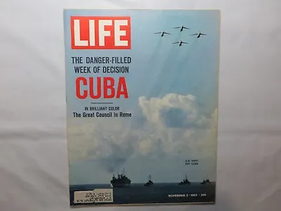 Vintage LIFE MAGAZINE NOVEMBER 2 1962 U.S. NAVY OFF CUBA 7F • $13.99
