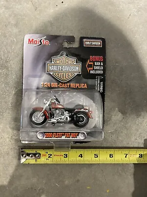 Harley Davidson Maisto 2000 FLSTF FAT BOY Die-Cast Replica 1:24 • $13.58