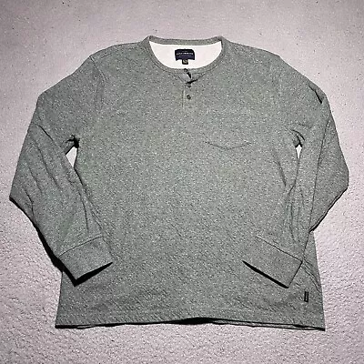 $18.30 • Buy Lucky Brand Long Sleeve Thermal Henley Shirt Mens XL Green Cotton Polyester