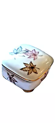 Rare Antique Multi Colored Leaf Design Rosenthal Porcelain Germany Trinket Box • $29.99