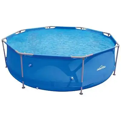 Swimming Pool 10ft Ø300cm Round Steel Frame Above Ground & Filter Pump • £98.99