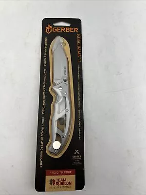 Gerber Paraframe I 3  Folding Knife Stainless Steel Blade & Handle New • $19.95