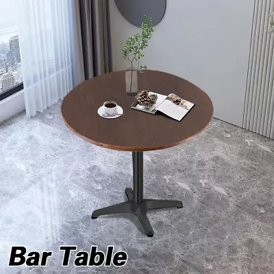 Retro Pub Bar Table Furniture Cafe Table Adjustable Round Garden Outdoor • $60.90