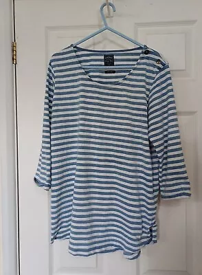 Fat Face Cotton Sailor Style Top UK Size 14 • £3.25