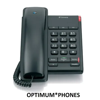 BT Converse 2100 Wall Mountable Corded Home Office Telephone In Black • £19.99