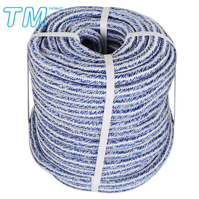 3/4 Inch By 100150200 Feet 12 Carrier 24 Strand Arborist Bull Rope White Blue • $57.76