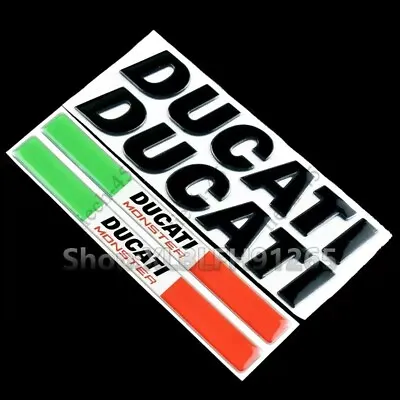 Black Motorcycle Fuel Tank Emblem Decals Car Badge Stickers For DUCATI MONSTER • $13.32