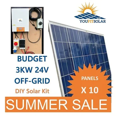 3KW OFF GRID DIY Solar Kit With 10 X 260W Panels! Fit Yourself And Save £££'s • £1895