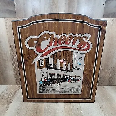 Vintage 1989 CHEERS Dart Board W/ Cabinet Only No Darts Bar Man Cave Garage • $79.95