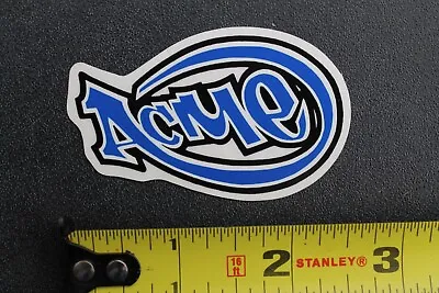 ACME Skateboards Clear Blue Graffiti Tag 90's Z40B Vintage Skateboarding STICKER • $18