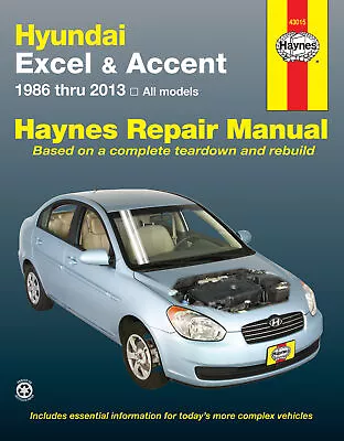 Hyundai Excel & Accent (1986-2013) Haynes Repair Manual (USA) (Paperback) • $34.95