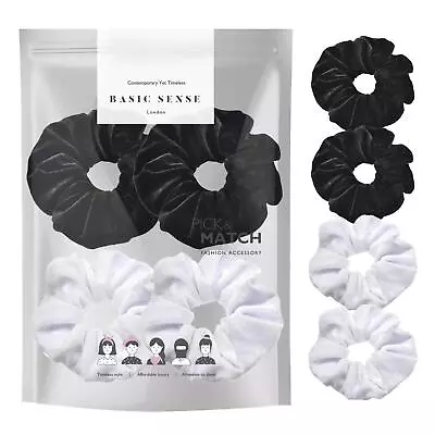 Velvet Scrunchie Luxurious Premium Plain Velvet Scrunches Hair Ties For Women • £7.99