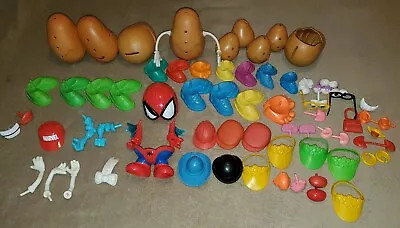 Lot 50+ Pieces Mr & Mrs Potato Head Parts Accessories Spider Man Large Bodies • $14.99