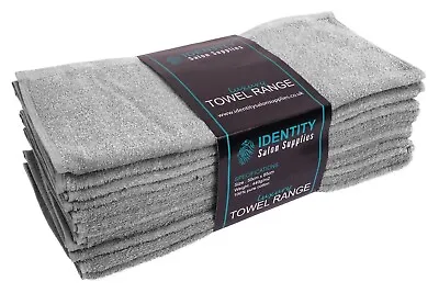 Identity Salon Supplies Hairdressing/Barbering Beauty Towels-GREY Pk 12 • £35.99