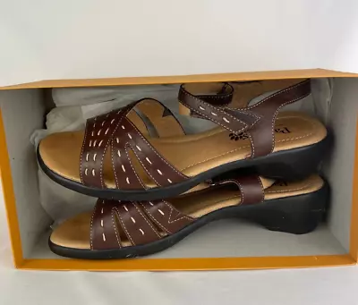 Padders - Brown Small Heel Sandal - Size 40 - New In Box • £20