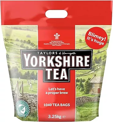 Special Offer! Yorkshire Tea Bags 3.25 Kg (1040 Tea Bags) Free P&P • £28