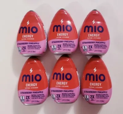 (6 Large)-MiO Energy Strawberry Pineapple Water Enhancer W/ Caffeine 3.24oz  • $36