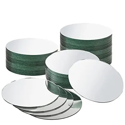 30PCS Round Mirror Tiles 6 Inches Round Mirrors Trays Glass Mirror Circles • $35.06