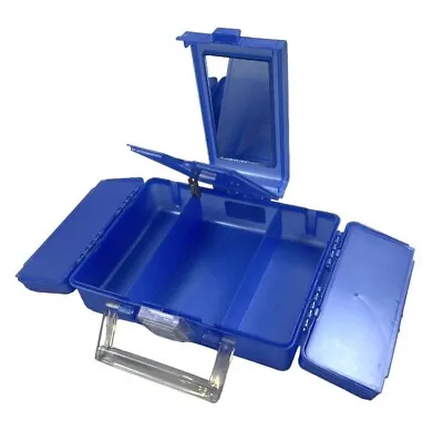 Caboodle Vintage Case Blue 90s Makeup Mirror Storage Vanity Organizer #5607 • $29.95