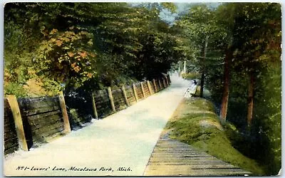 Postcard - Lover's Lane Macatawa Park - Michigan • $3.46