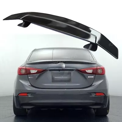 For Mazda 3 Axela Sedan GT Racing Matte Black 47  Rear Trunk Spoiler Wing Lip • $89.99