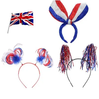 Props Union Jack Headband Queen Party Platinum Jubilee Fancy Dress Accessories • £3.59