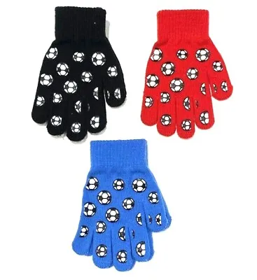 Football Balls Magic Gloves Kids Boys Girls Children Winter Warm Stretch • £2.99