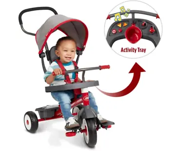 5-in-1 Stroller & Trike With Activity Tray And 3-Point Harness Red - FREE SHIP  • $79.99