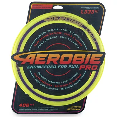 Aerobie Pro 33cm Flying Ring Frisbee Outdoor Fun Play Beach Toy Green 7y+ • $30