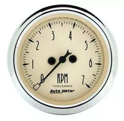 Autometer 1897 Antique Beige Tachometer 2-1/16  7K Rpm In-Dash • $196.91