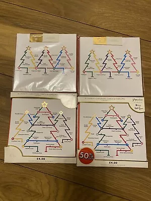 32 Paperchase London Underground Christmas Cards. New In Packets. • £6