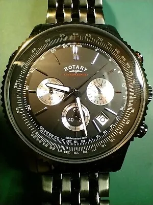 £99.99 • Buy Rotary Watch GB03778/04 (13989) Chronospeed Stopwatch Slide Rule Seiko Movement