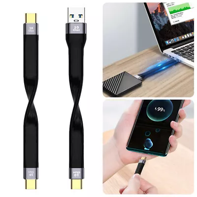 10G PD60WOTG Data Short USB C Cable 4K Video USB Type C/A To USB C 3.1 Gen 2 • $7.34