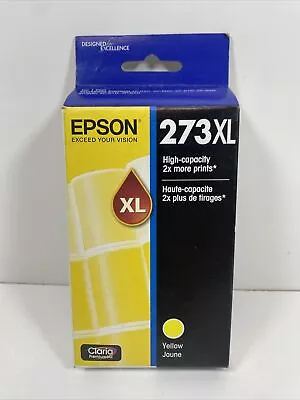 Genuine Epson 273XL HIGH YIELD YELLOW Ink Cartridge Exp 2018 • $11.99