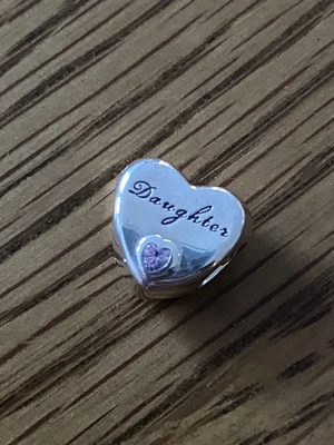 £12 • Buy PANDORA Daughter Heart Shape Sterling Silver Charm - 791726PCZ New